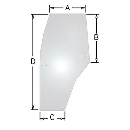Aic Replacement Parts Glass, Door, LH Fits Miscellaneous CI MC WN-192003A6-PEX